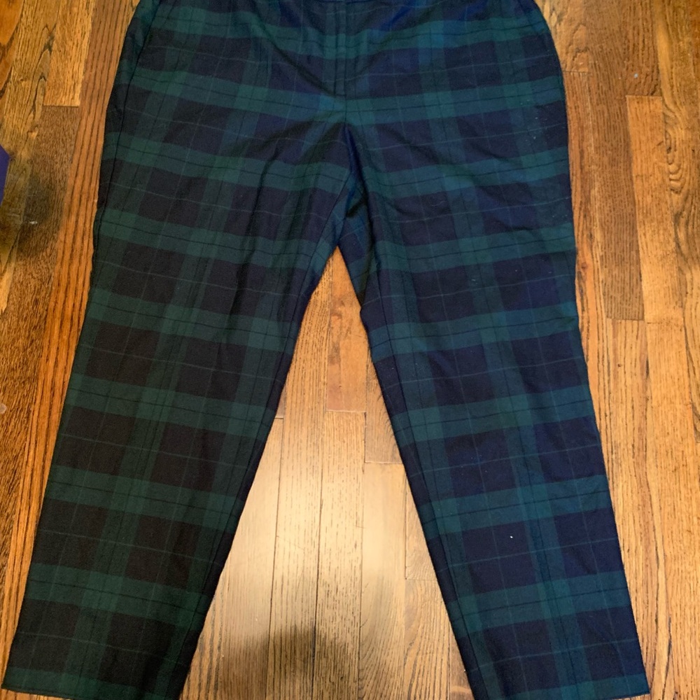 Talbots 18W plaid pants - Picture 3 of 8